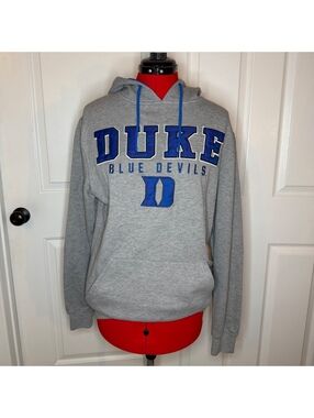 Colosseum Duke Blue Devils Gray Blue Pullover Hoodie Men’s Small